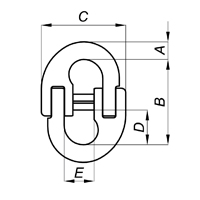 dimensiones eslabones de unión grado 100